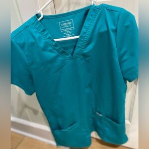 Cherokee Workwear teal scrub set